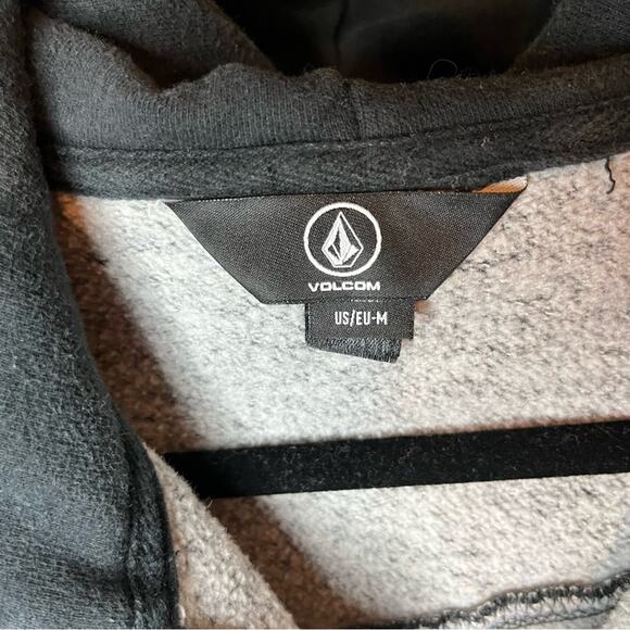 Volcom Black Zip-Up Hoodie M Skater Streetwear Fleece-Lined Josh Johnson Style - Picture 3 of 5